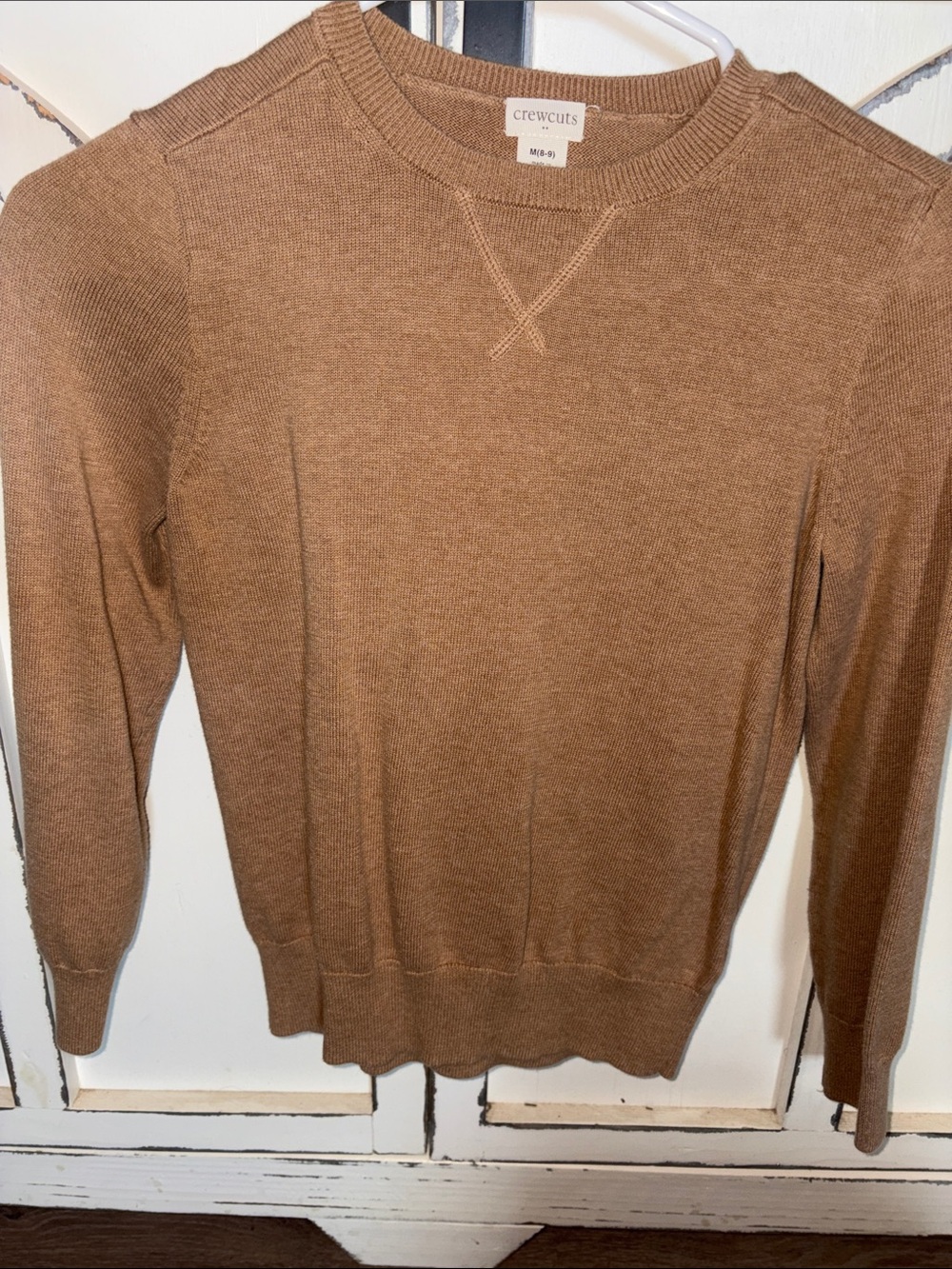 J. Crew Boys Camel Crewneck Sweater